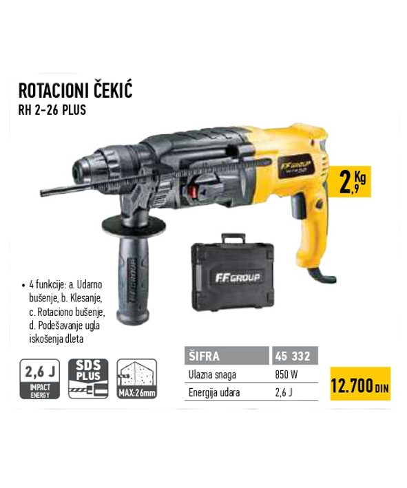 F.F. rotacioni čekić 850 W